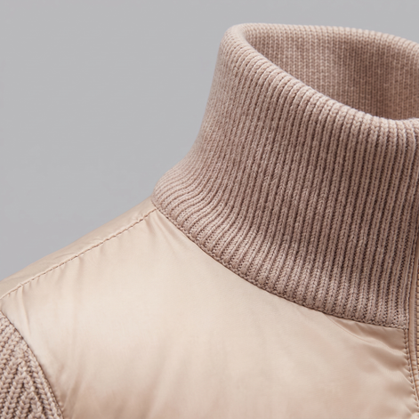 Herren Hybrid-Strickjacke mit Steppung