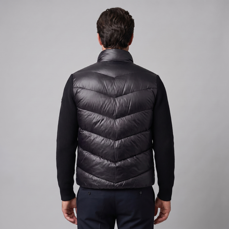 Herren Hybrid-Strickjacke mit Steppung