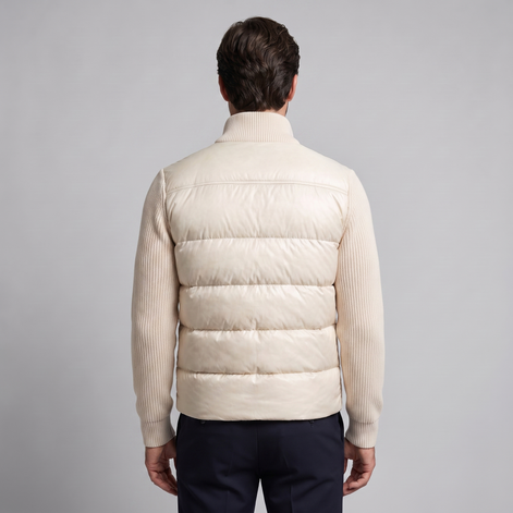 Herren Hybrid-Strickjacke mit Steppung