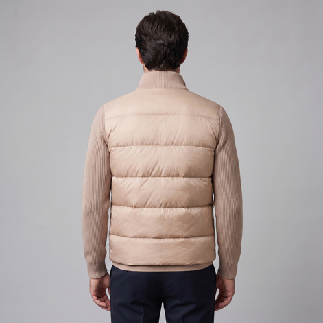 Herren Hybrid-Strickjacke mit Steppung