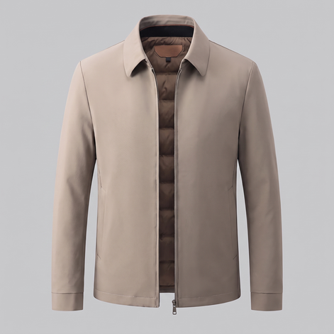 Herren Jacke mit gestepptem Innenfutter und durchgehendem Reissverschluss