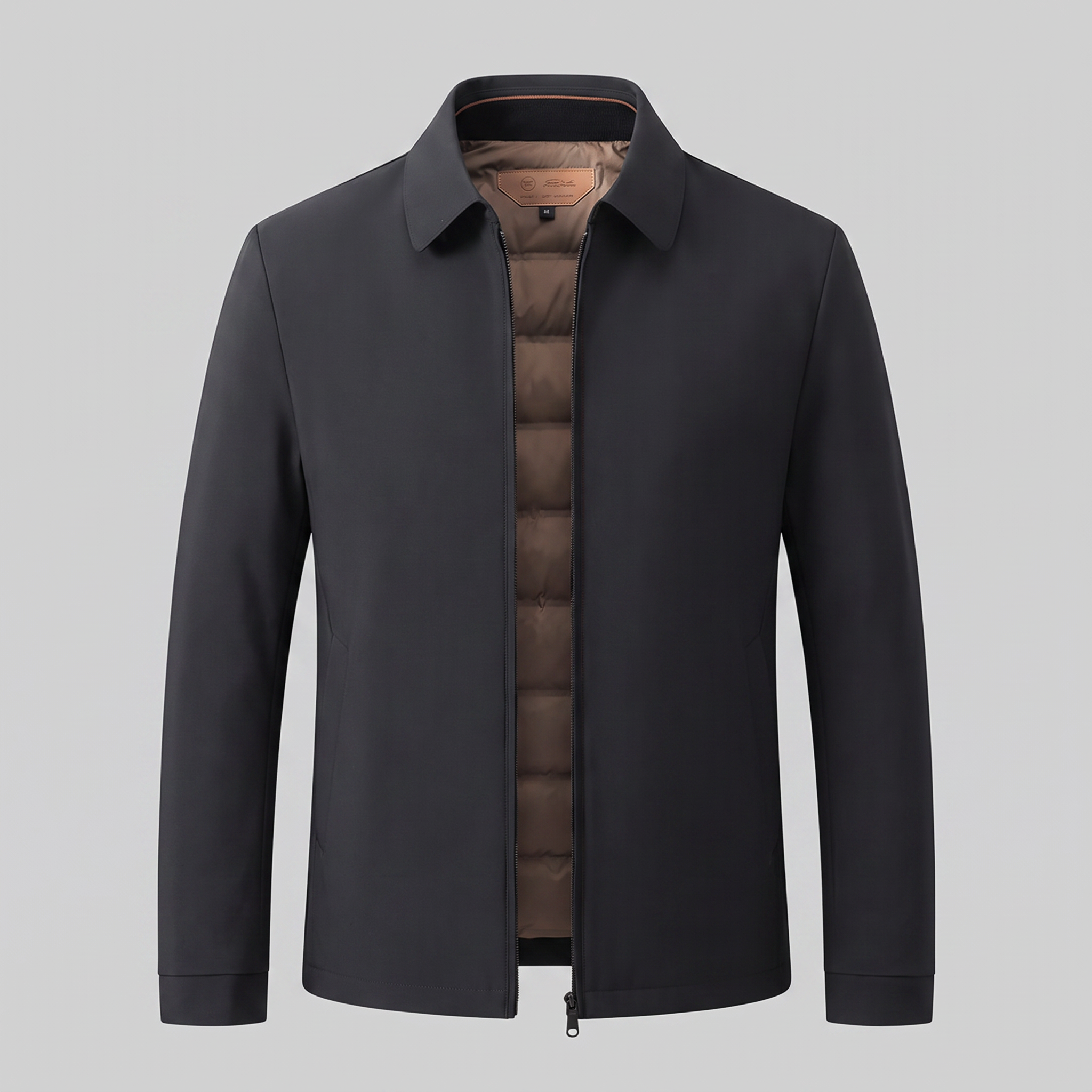 Herren Jacke mit gestepptem Innenfutter und durchgehendem Reissverschluss