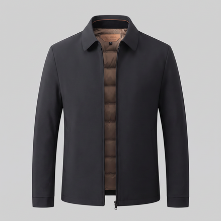 Herren Jacke mit gestepptem Innenfutter und durchgehendem Reissverschluss