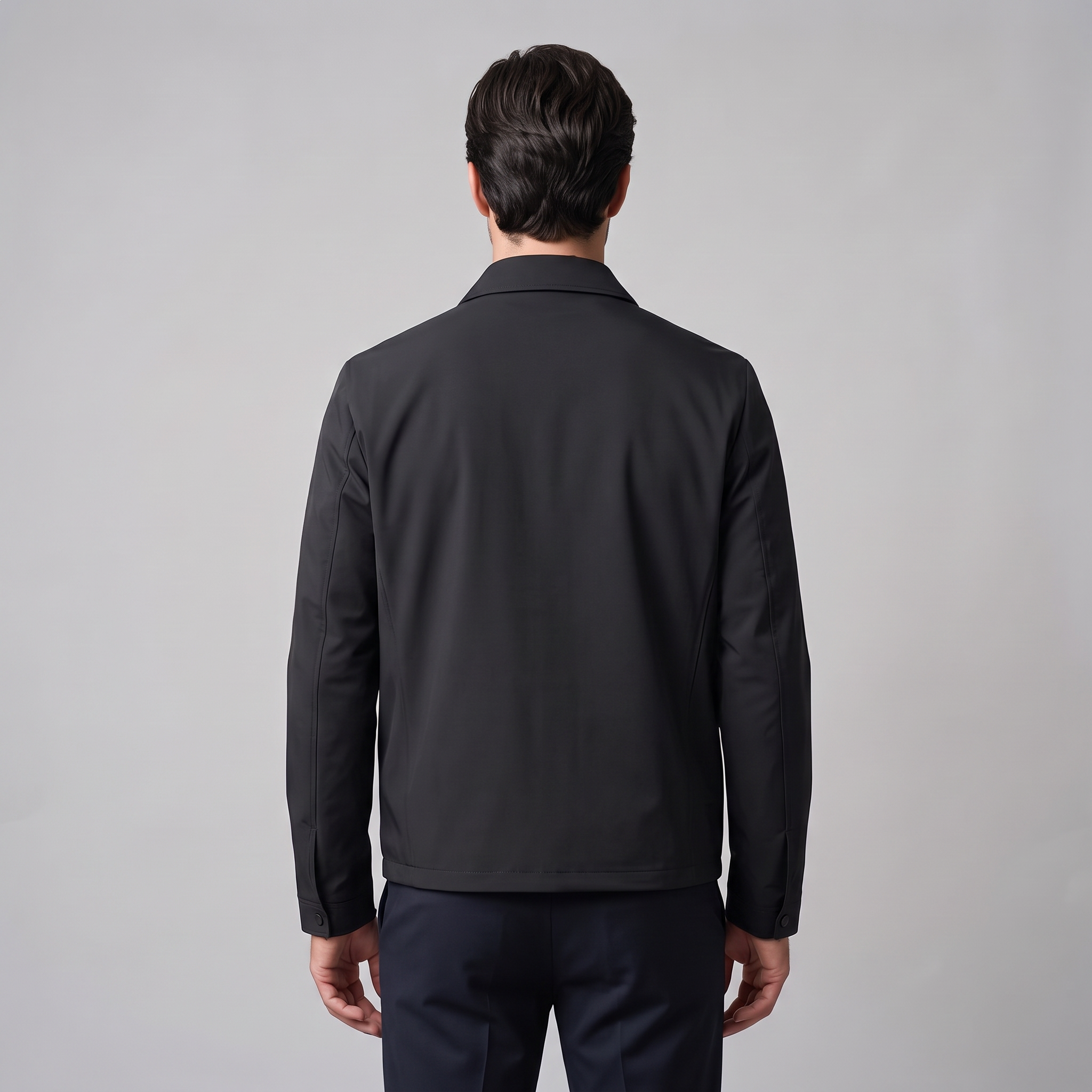 Herren Jacke mit gestepptem Innenfutter und durchgehendem Reissverschluss
