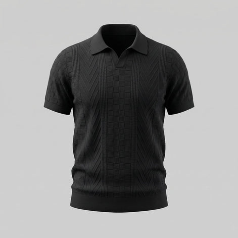 Herren Jacquard Polohemd