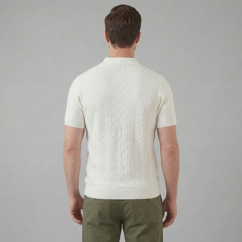 Herren Jacquard Polohemd