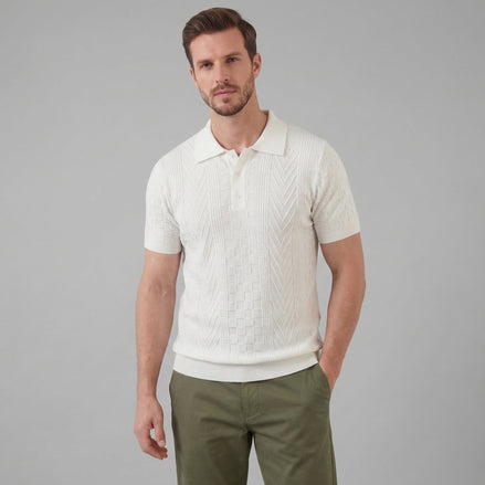 Herren Jacquard Polohemd