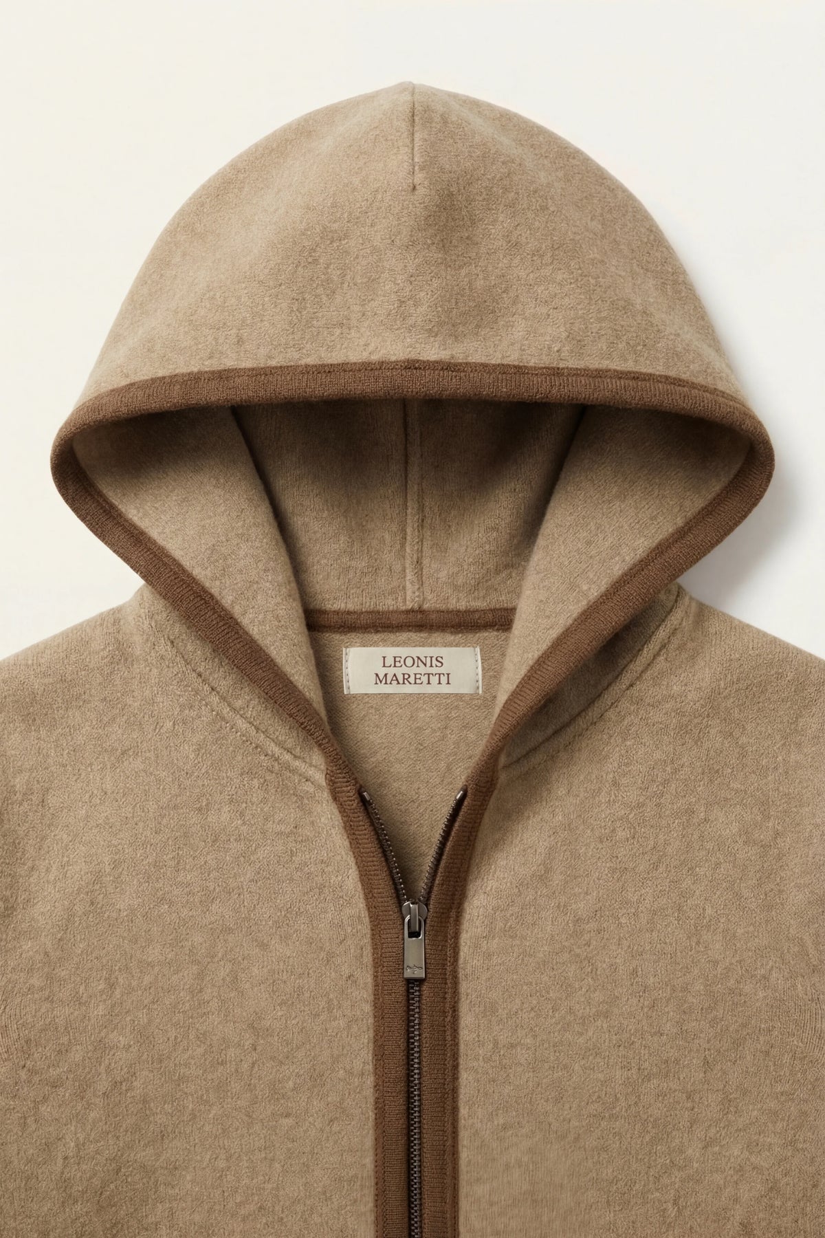 Herren Kapuzen-Cardigan mit Kontrastbesatz
