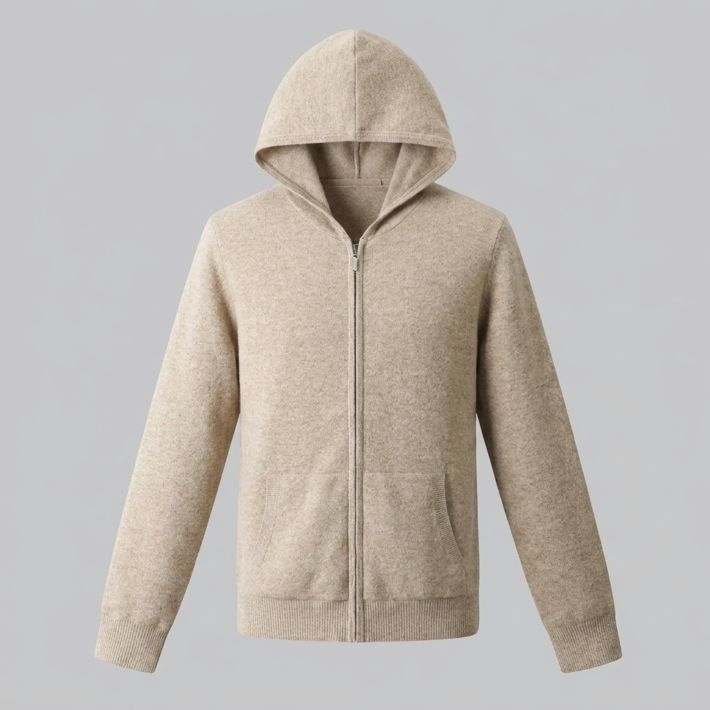 Herren Kapuzen-Strickjacke aus Wolle