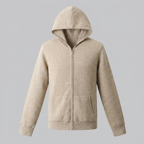 Herren Kapuzen-Strickjacke aus Wolle