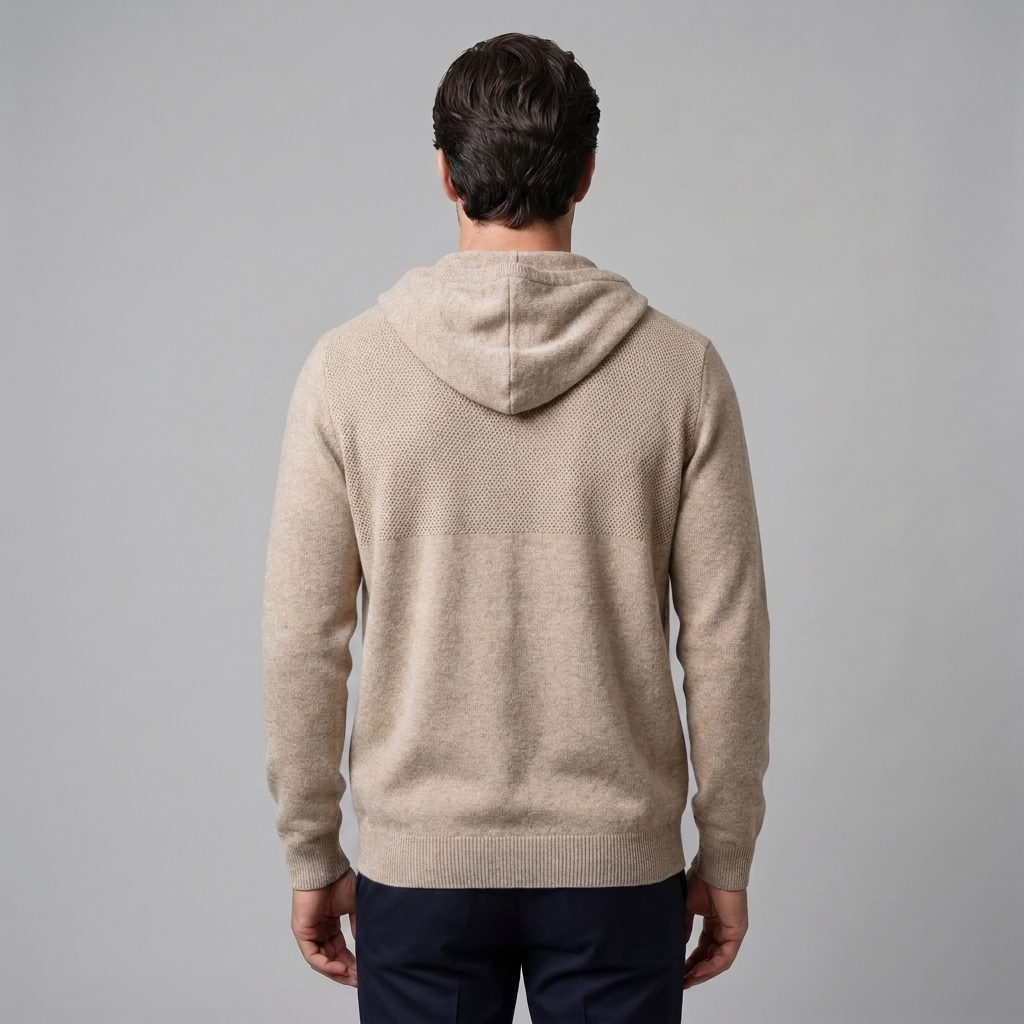 Herren Kapuzen-Strickjacke aus Wolle