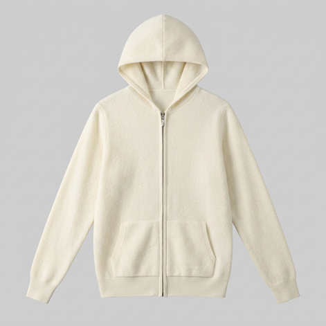 Herren Kapuzen-Strickjacke aus Wolle