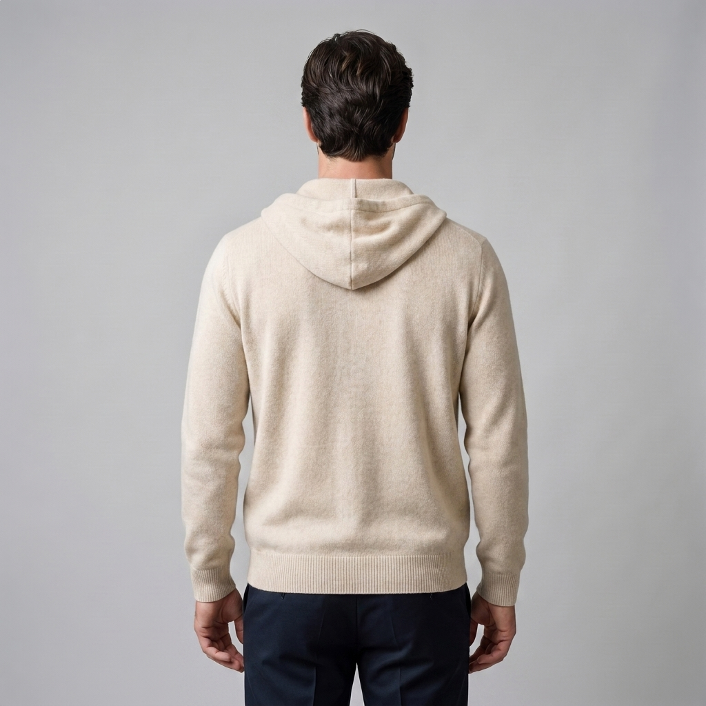 Herren Kapuzen-Strickjacke aus Wolle