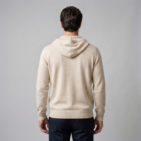 Herren Kapuzen-Strickjacke aus Wolle