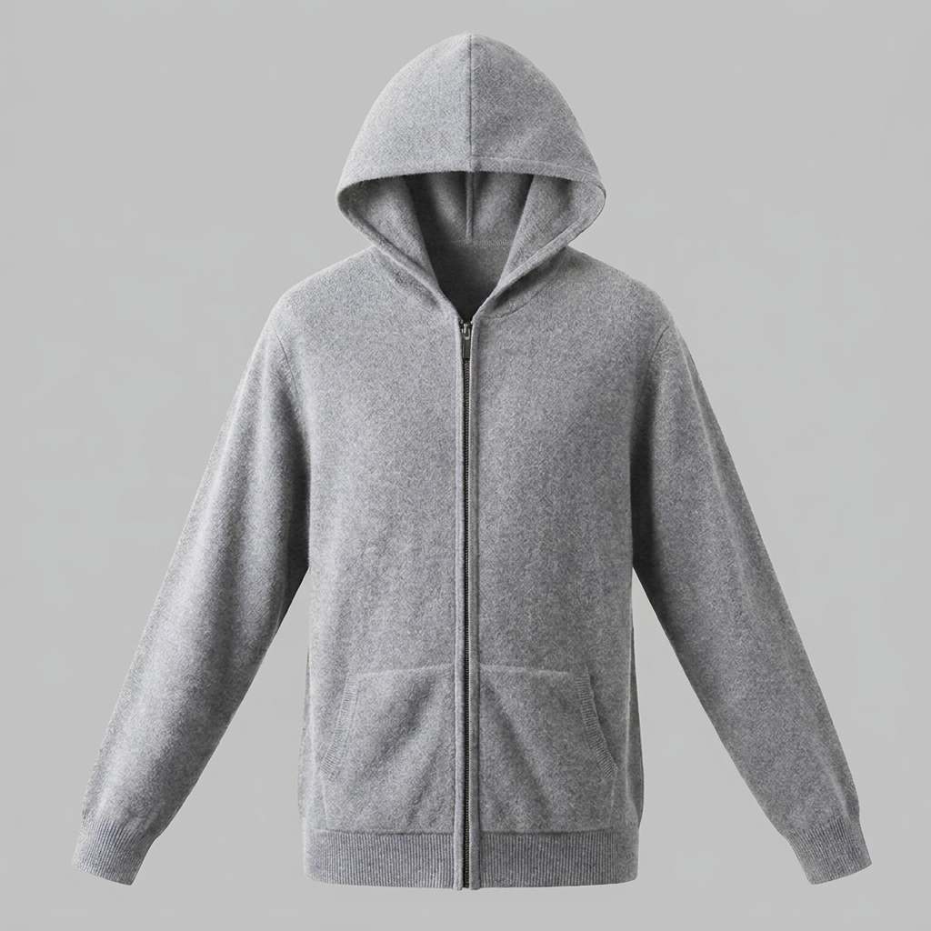 Herren Kapuzen-Strickjacke aus Wolle
