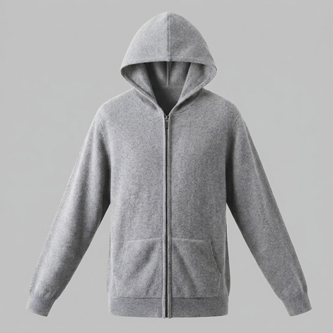 Herren Kapuzen-Strickjacke aus Wolle