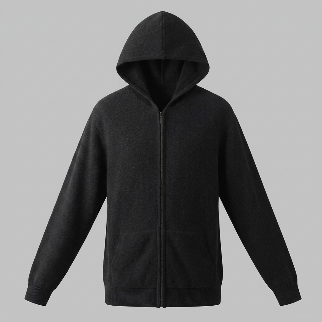 Herren Kapuzen-Strickjacke aus Wolle