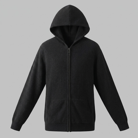 Herren Kapuzen-Strickjacke aus Wolle