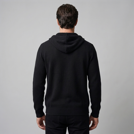 Herren Kapuzen-Strickjacke aus Wolle