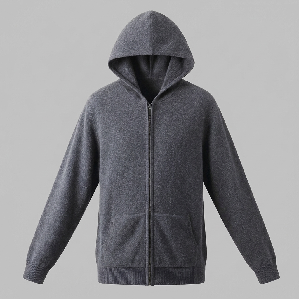 Herren Kapuzen-Strickjacke aus Wolle