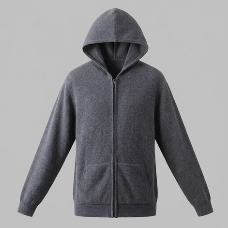 Herren Kapuzen-Strickjacke aus Wolle