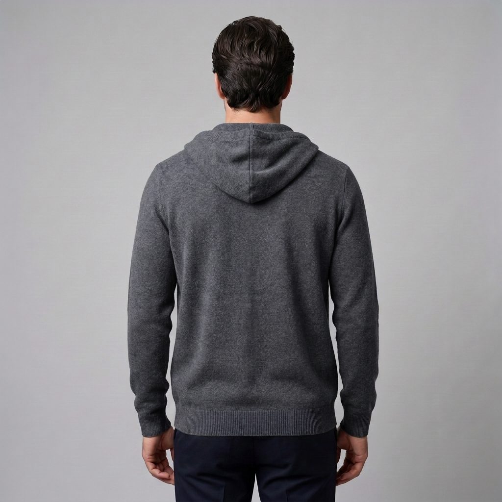 Herren Kapuzen-Strickjacke aus Wolle