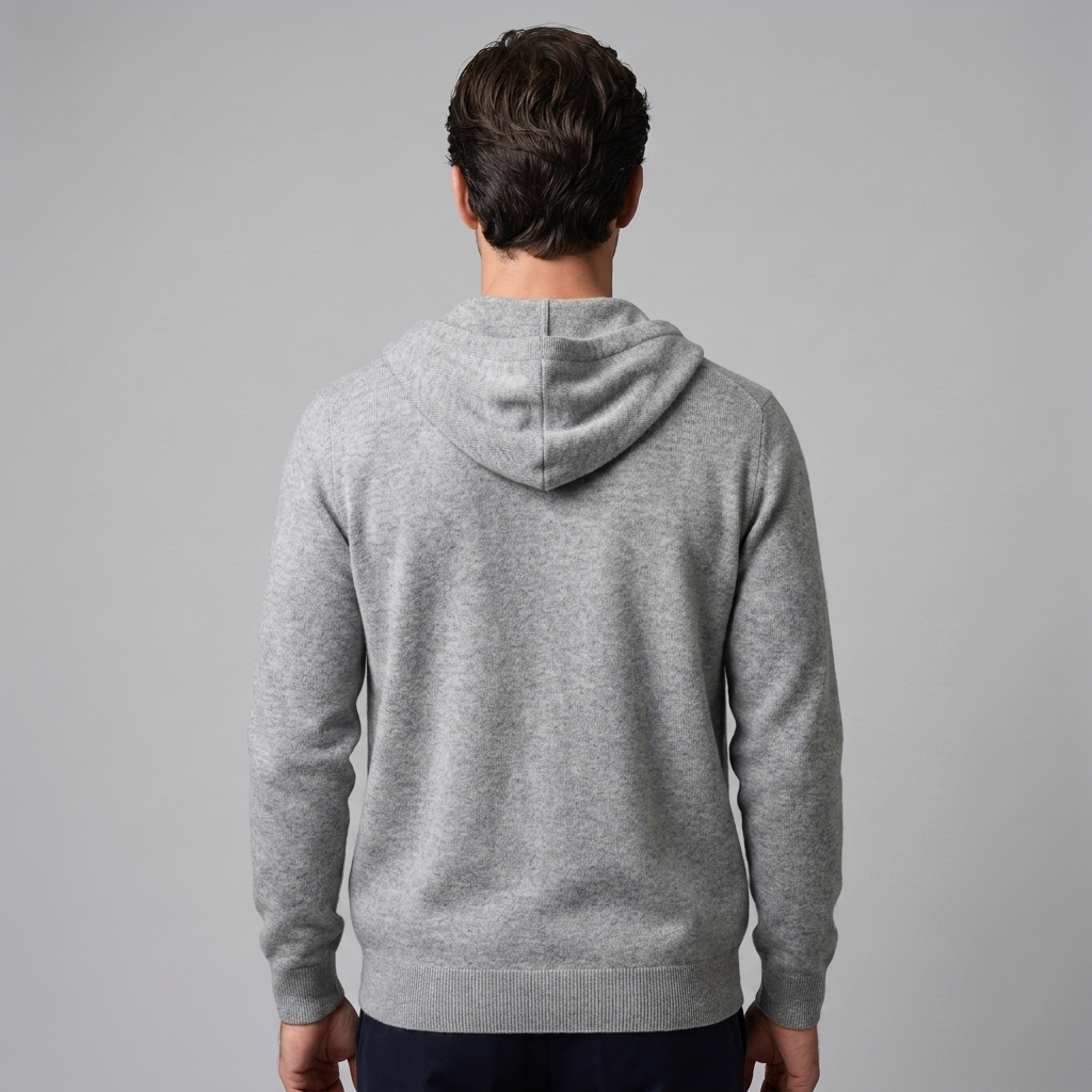 Herren Kapuzen-Strickjacke aus Wolle
