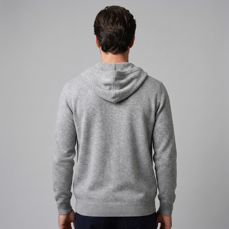 Herren Kapuzen-Strickjacke aus Wolle