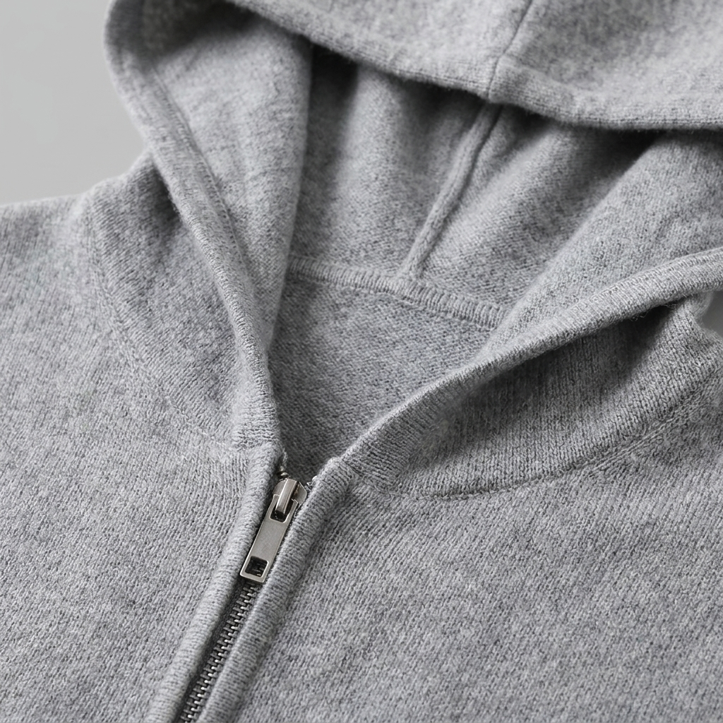 Herren Kapuzen-Strickjacke aus Wolle