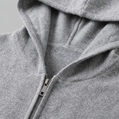 Herren Kapuzen-Strickjacke aus Wolle