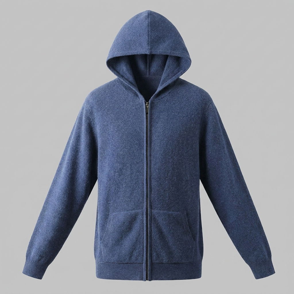 Herren Kapuzen-Strickjacke aus Wolle