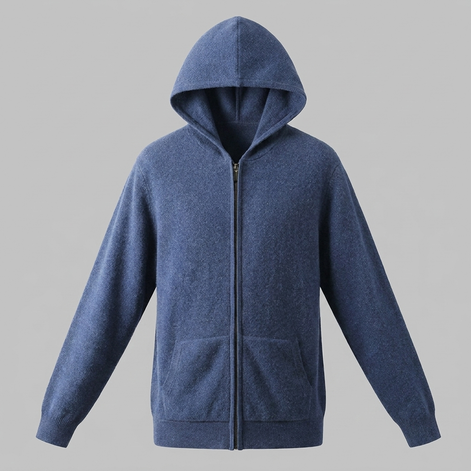 Herren Kapuzen-Strickjacke aus Wolle
