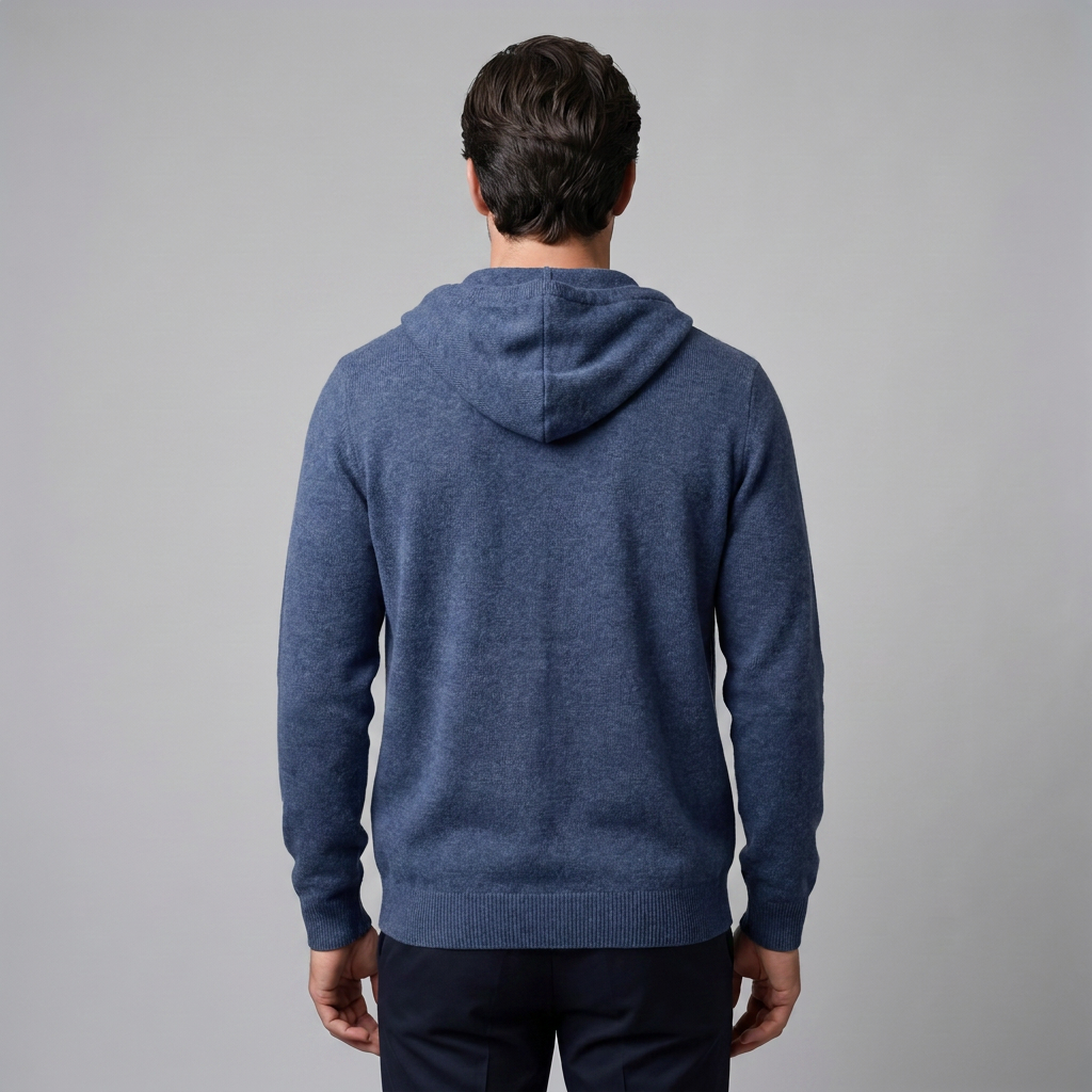 Herren Kapuzen-Strickjacke aus Wolle