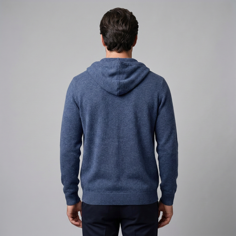Herren Kapuzen-Strickjacke aus Wolle