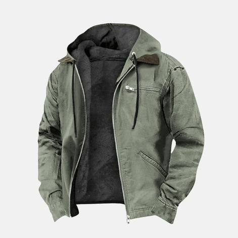 Herren Kapuzenjacke mit Fleecefutter für den Winter