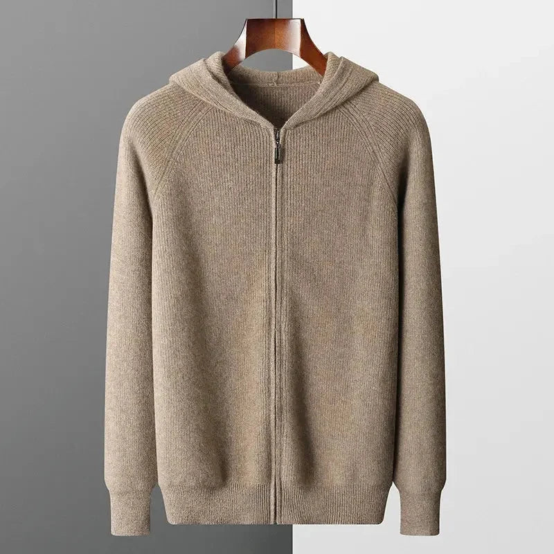 Herren Kapuzenpullover mit Reißverschluss und weichem Material