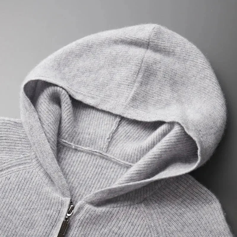 Herren Kapuzenpullover mit Reißverschluss und weichem Material