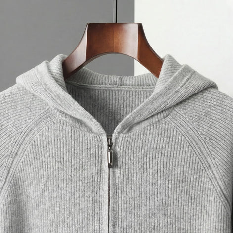 Herren Kapuzenpullover mit Reißverschluss und weichem Material