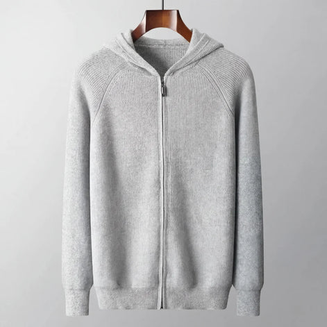 Herren Kapuzenpullover mit Reißverschluss und weichem Material