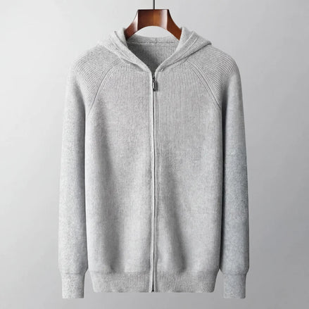 Herren Kapuzenpullover mit Reißverschluss und weichem Material