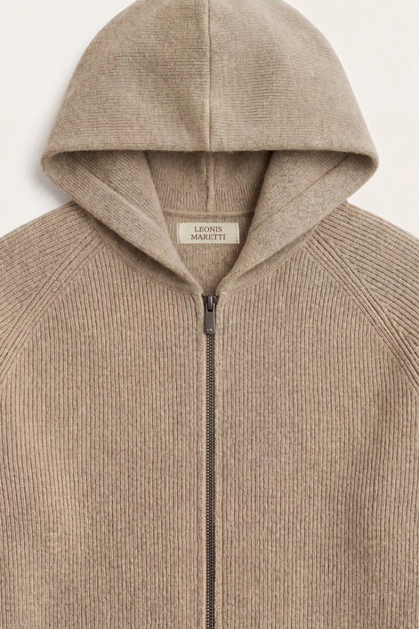Herren Kapuzenpullover mit Rippstruktur