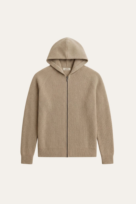 Herren Kapuzenpullover mit Rippstruktur