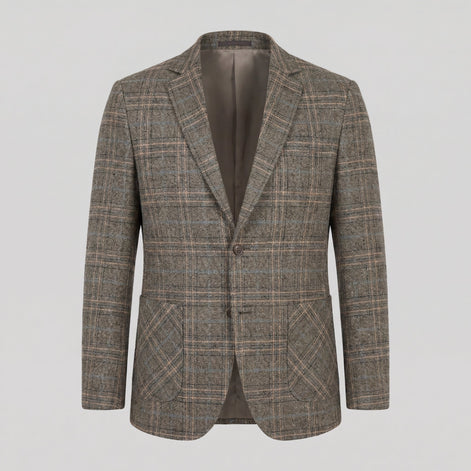 Herren Kariertes Blazerjacke