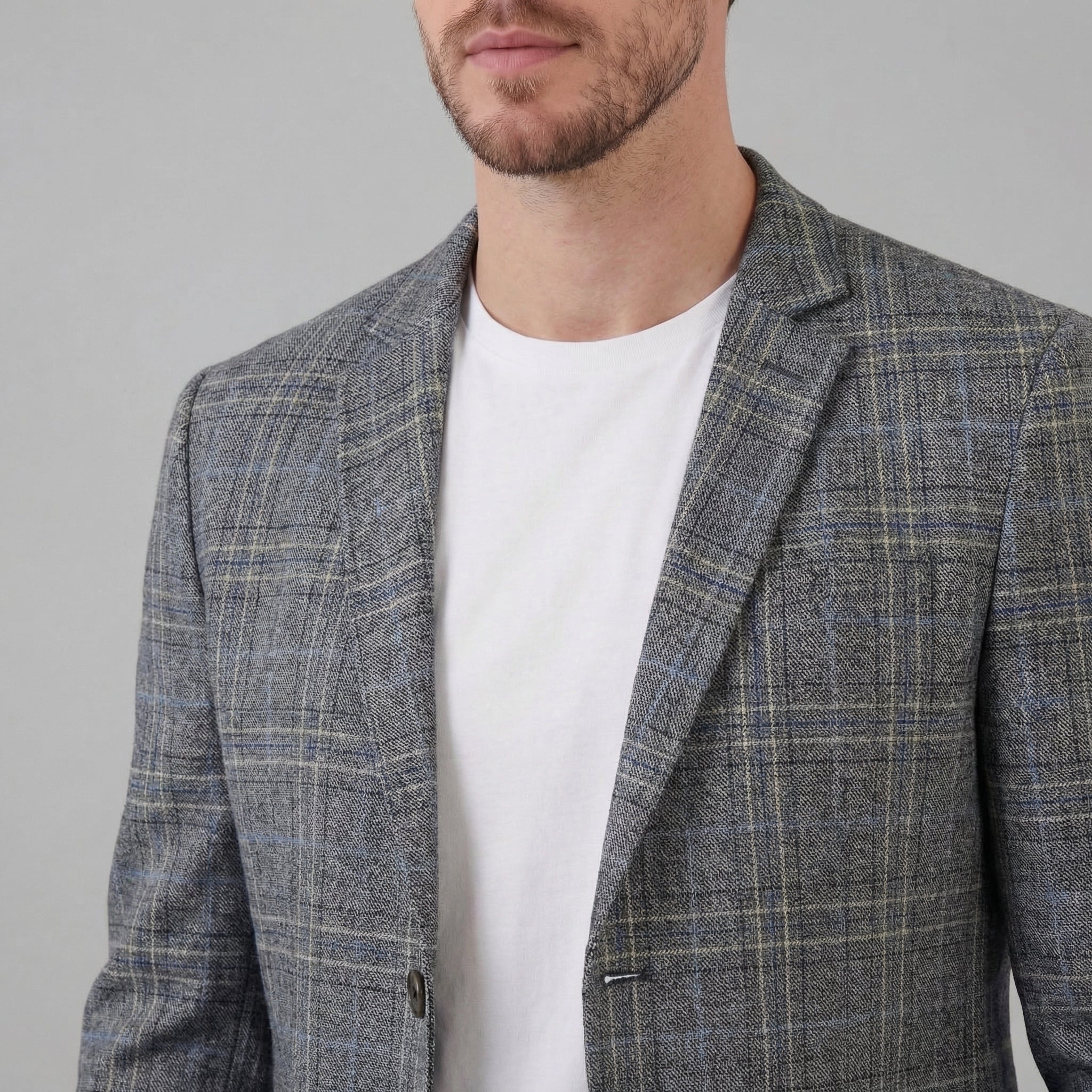 Herren Kariertes Blazerjacke