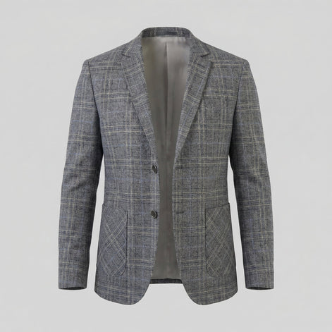 Herren Kariertes Blazerjacke
