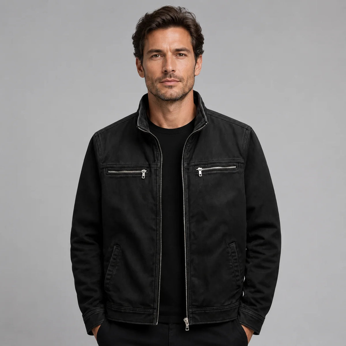 Herren Klassische Baumwolljacke