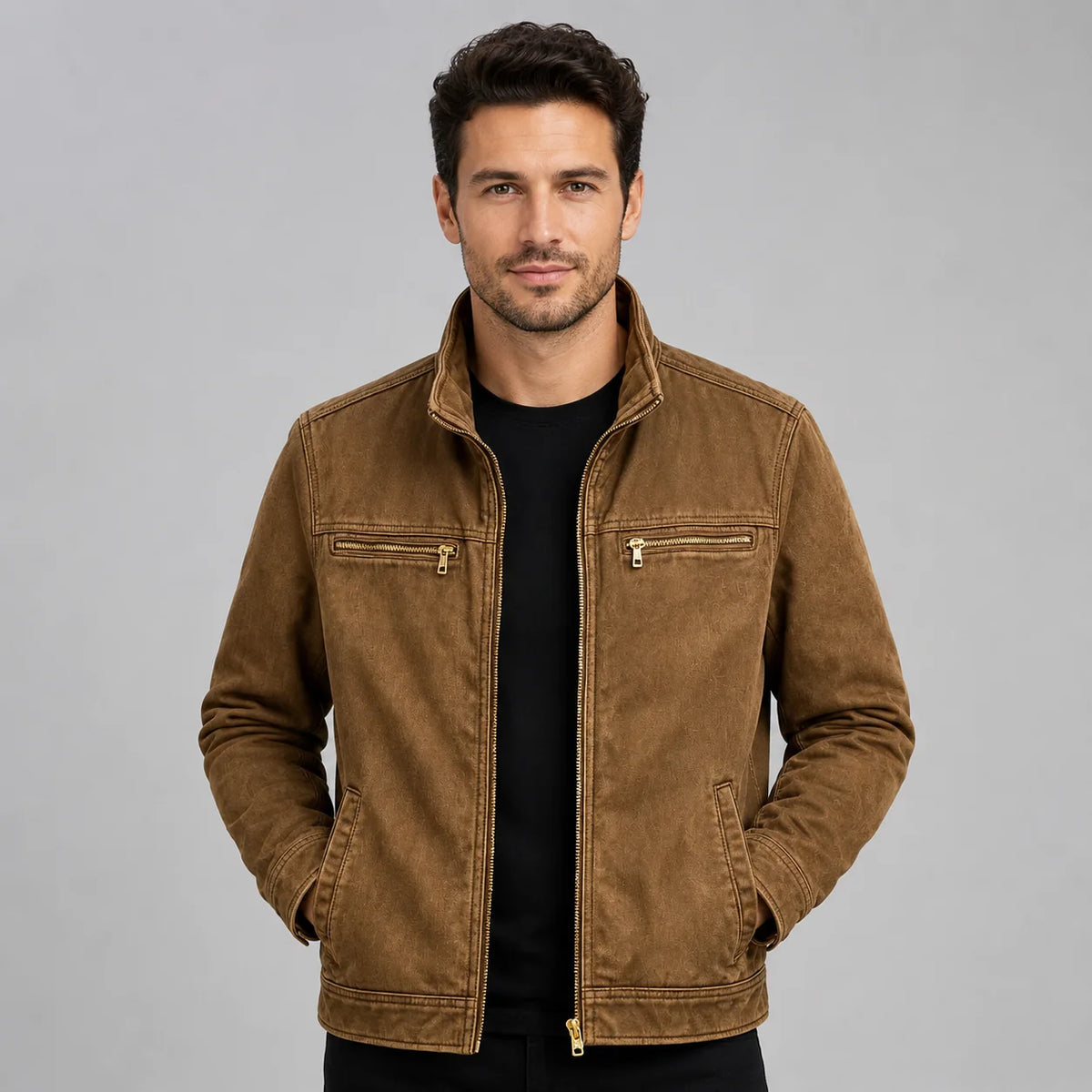 Herren Klassische Baumwolljacke