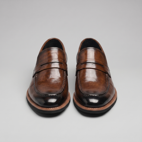 Herren Klassische Leder Penny Loafer