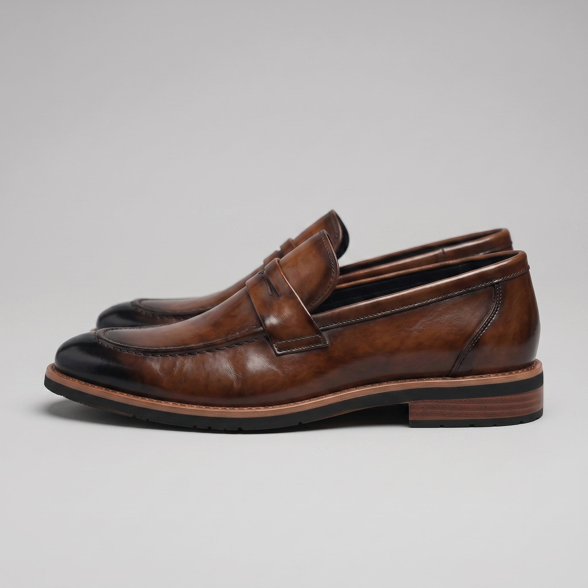 Herren Klassische Leder Penny Loafer