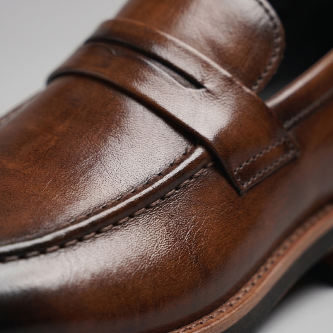 Herren Klassische Leder Penny Loafer